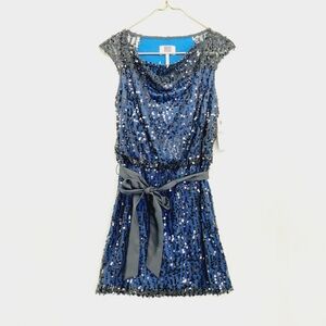 NEW Laundry by Design Black Sequin Cowl Neck Dress P4632